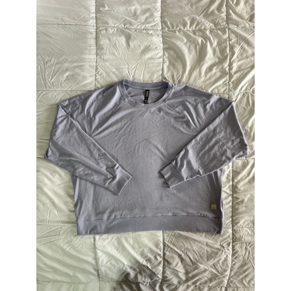Vuori Daydream Crew Sweatshirt Top Light Lavender Purple XL Soft Pullover EUC